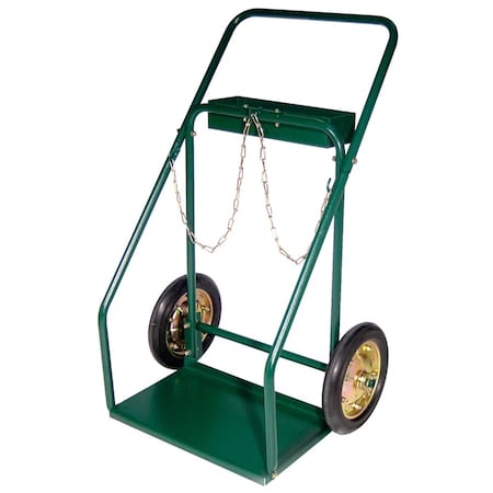 Large Dual Cylinder Cart With Rubber Wheels